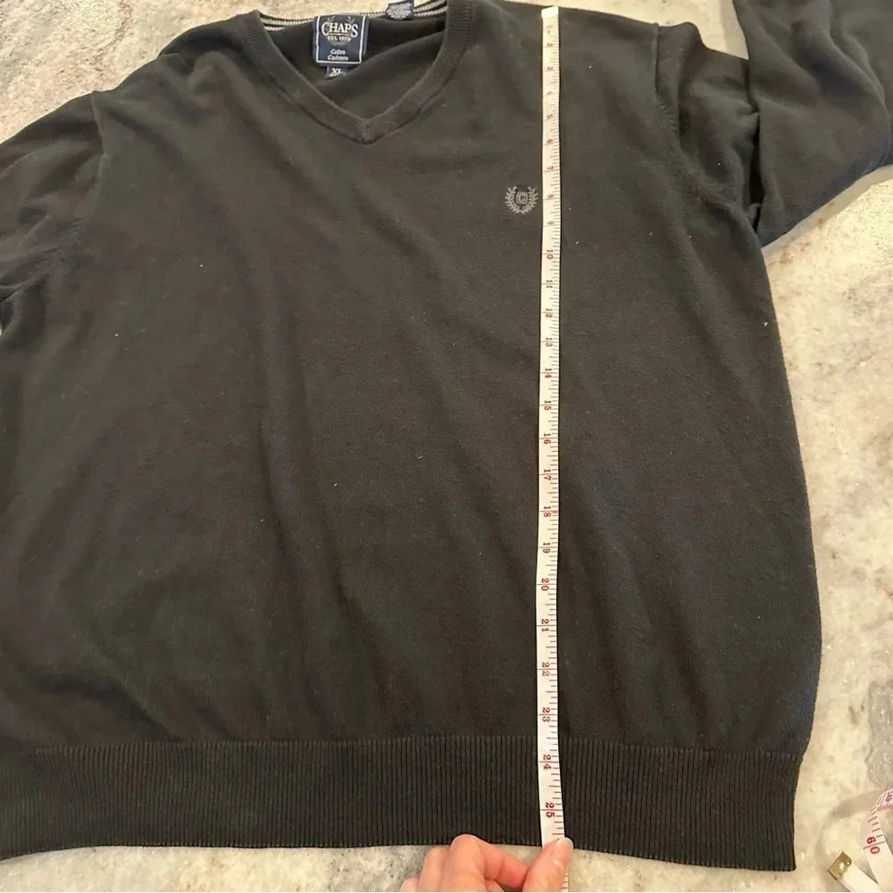 Chaps Sweater Mens Cotton Cashmere Blend Long Sleeve Crewneck Pullover Size XL - Picture 12 of 12